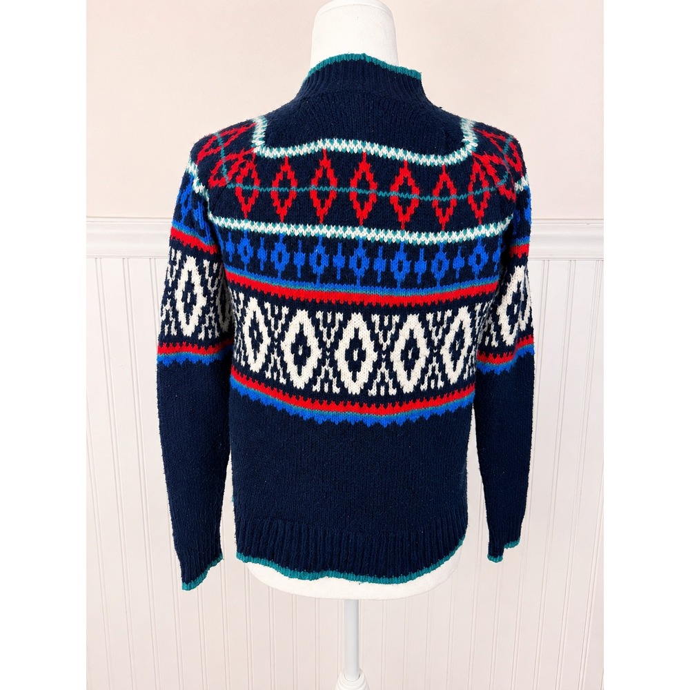 American Eagle Outfitters Fair Isle Mock Neck Knit Pullover - Picture 5 of 6